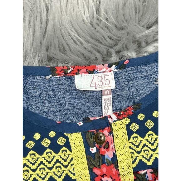 Matilda Jane 435 Brand Blue Floral Tunic‎ Top Size 10 - Picture 4 of 4